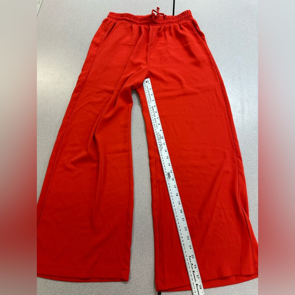 Women's Wide Leg Red Pants